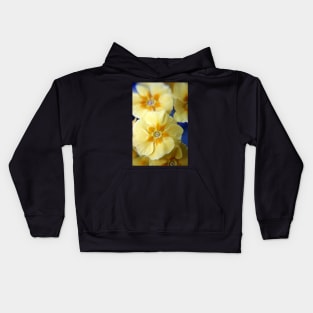 Yellow Primula Flowers Kids Hoodie